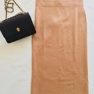 Massimo Dutti Camel Cashmere Skirt EUC